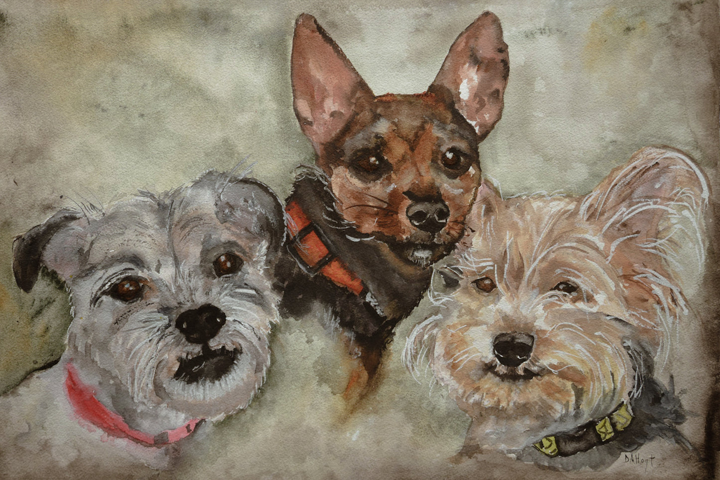 Commission Only - Custom Watercolor Painting Pet Portrait