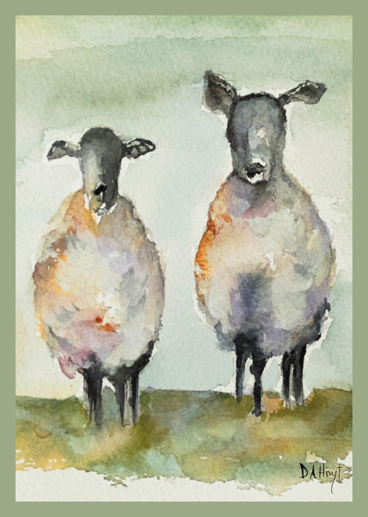 Two Sheep - Greeting Card