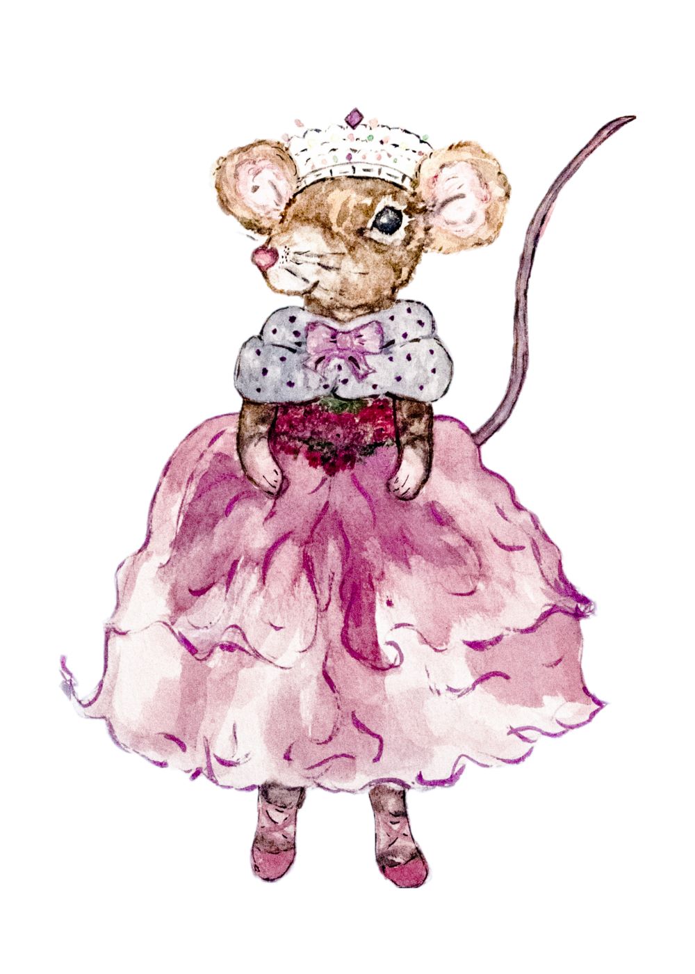 Ballerina Mouse - Greeting Card