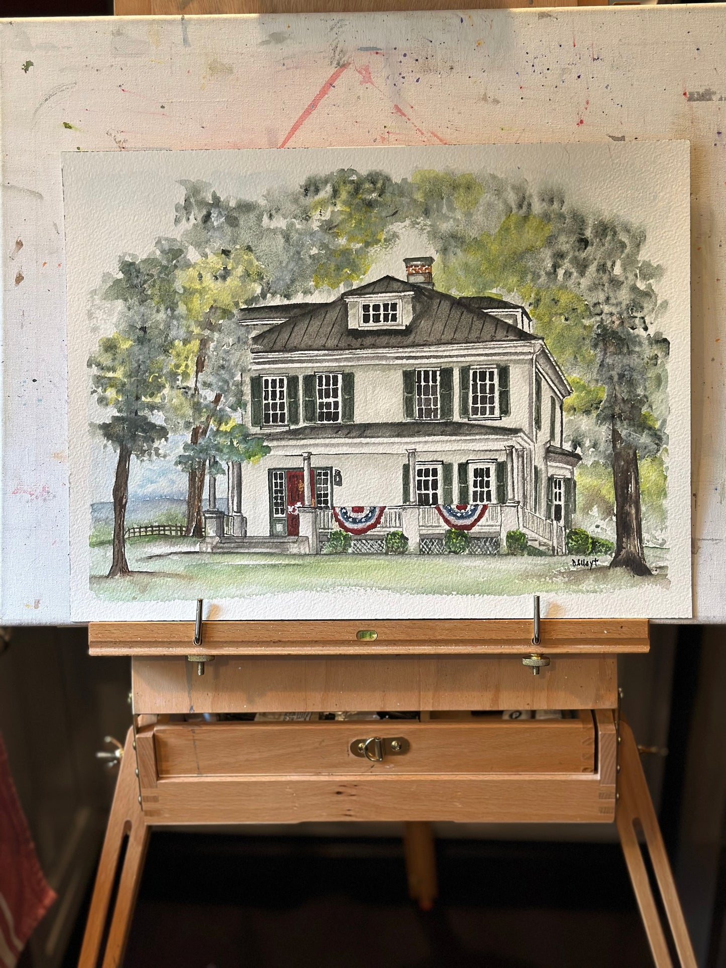 Commission Only - Custom Watercolor Painting Home Portrait