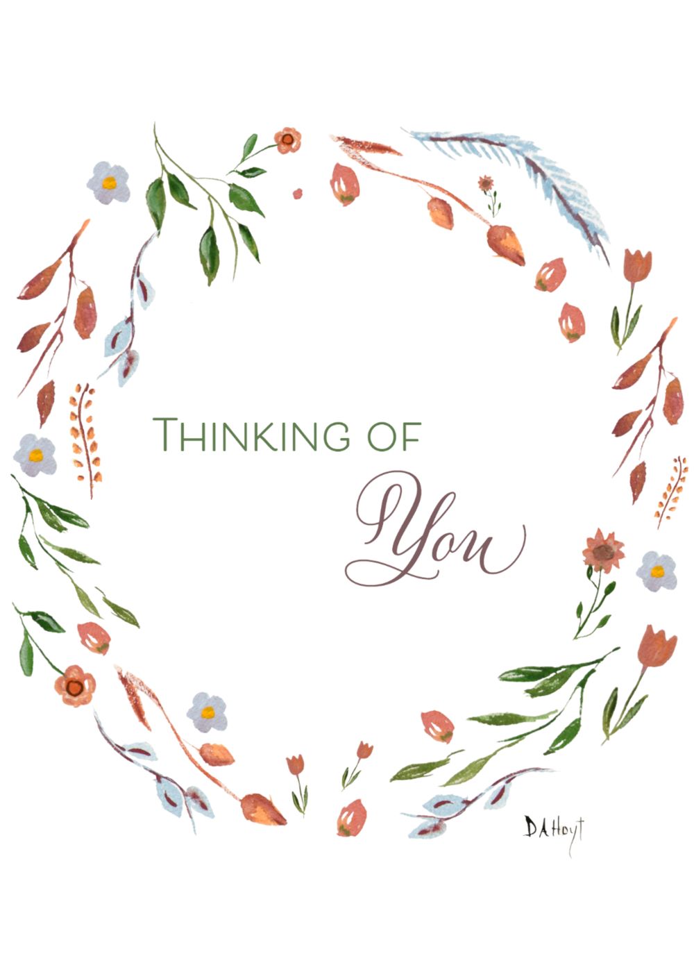 Thinking of You - Flower Wreath