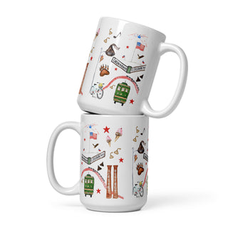 Hershey Town White glossy mug