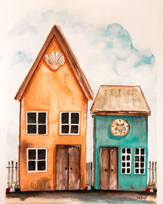 Two Beach Homes - Greeting Card