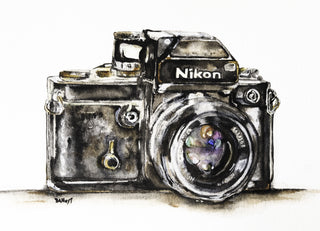 Vintage Nikon Camera- Greeting Card